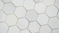 Arabescato Carrara 2X2 Hexagon Honed Mosaic