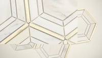 Medici Gold Geometric Pattern Hexagon Mosaic Tile