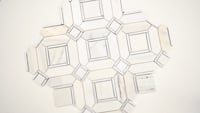 Milano Silver Geometric Pattern Backsplash Mosaic Tile