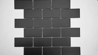 Retro Nero 2X4 Glossy Porcelain Subway Tile