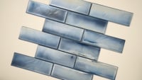 Blue Shimmer 2X6 Glossy Glass Subway Tile