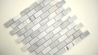 Carrara Classique 1X2 Brick Pattern Honed Marble Mosaic