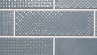 Urbano Navy 3D Mix 4X12 Glossy Ceramic Subway Tile