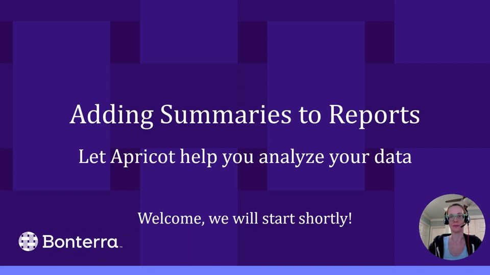 Adding Summaries to Reporting: Let Apricot Help You Analyze Your Data