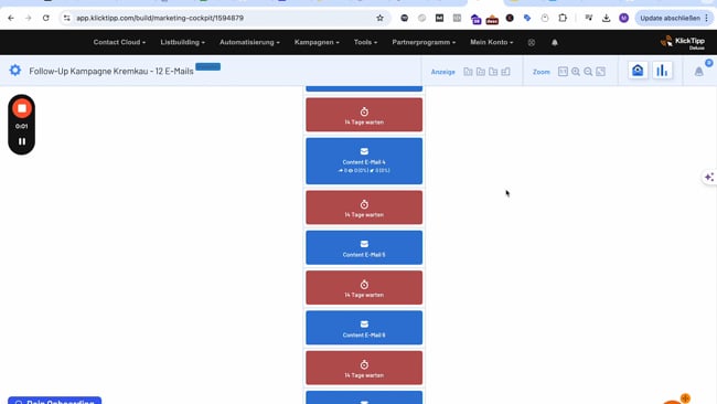 Newsletter in bestehender Kampange ergänzen