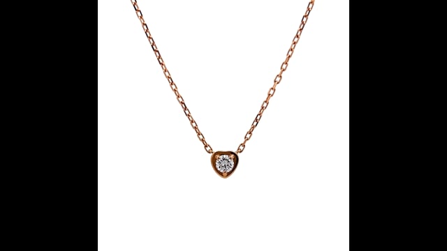 17 Cartier Diamond Heart Pendant in 18k Rose Gold – Filigree Jewelers