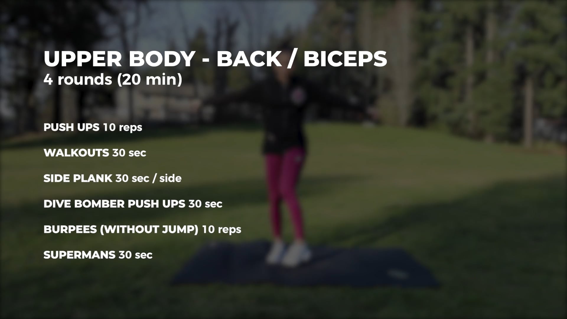 UPPER BODY - BACK + BICEPS