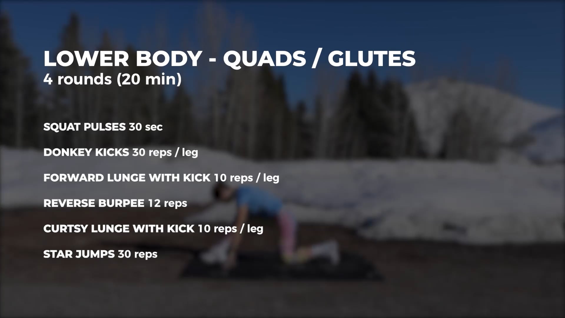 LOWER BODY - QUADS + GLUTES