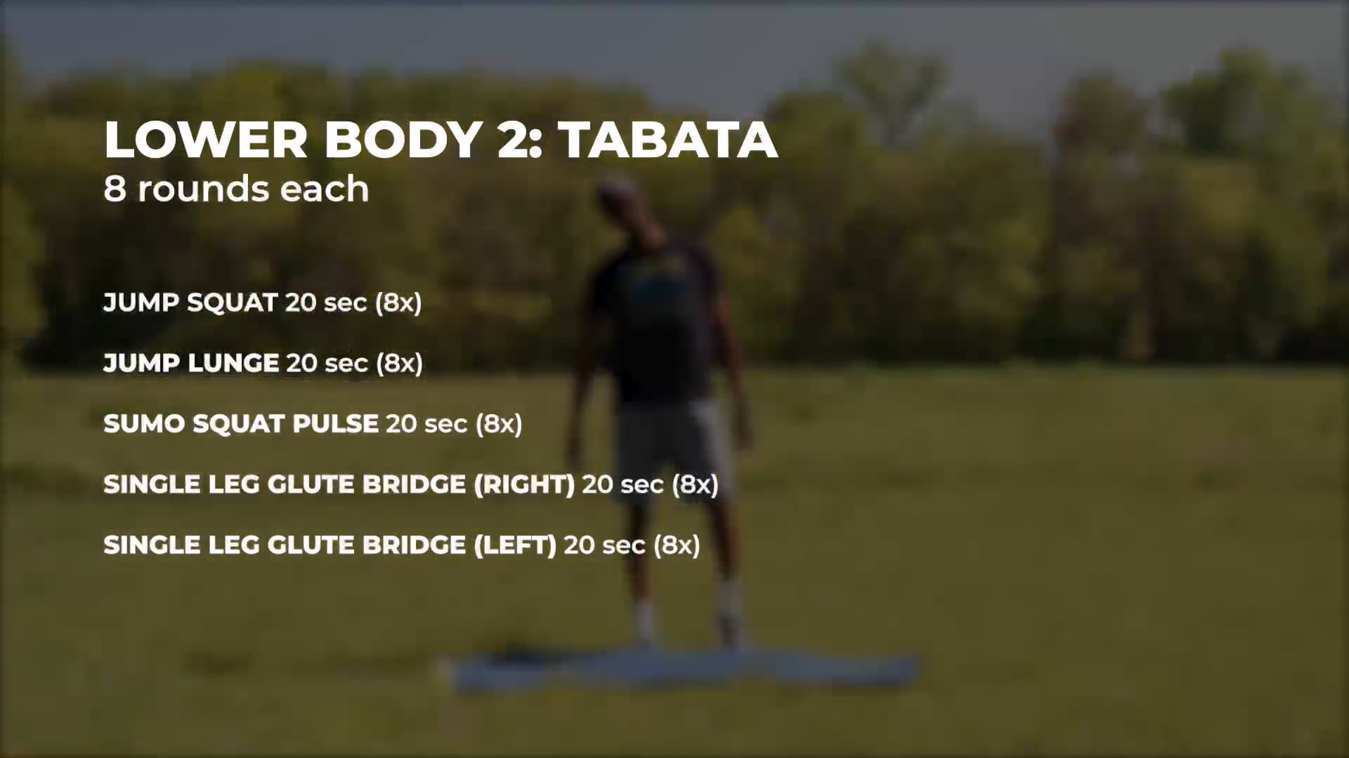 LOWER BODY 2 - TABATA