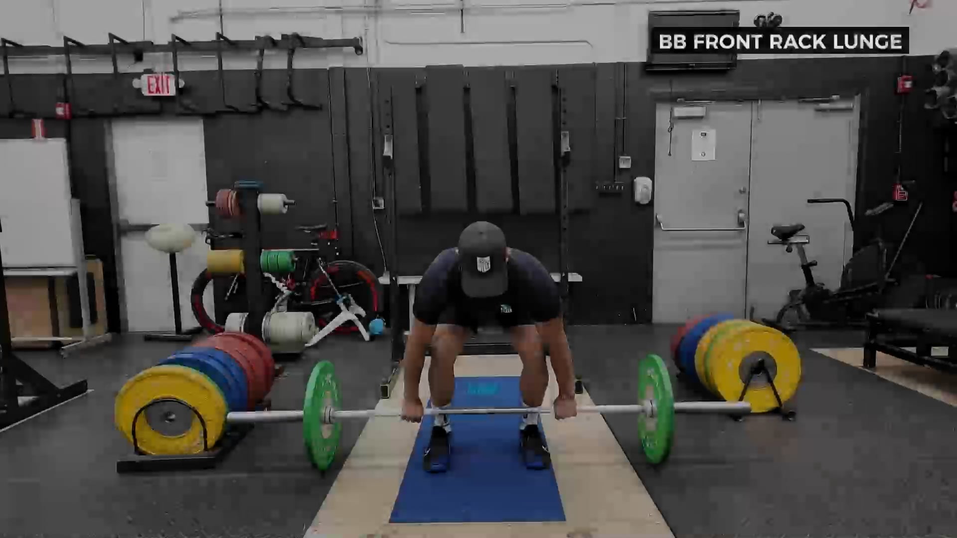 BARBELL FRONT RACK LUNGE