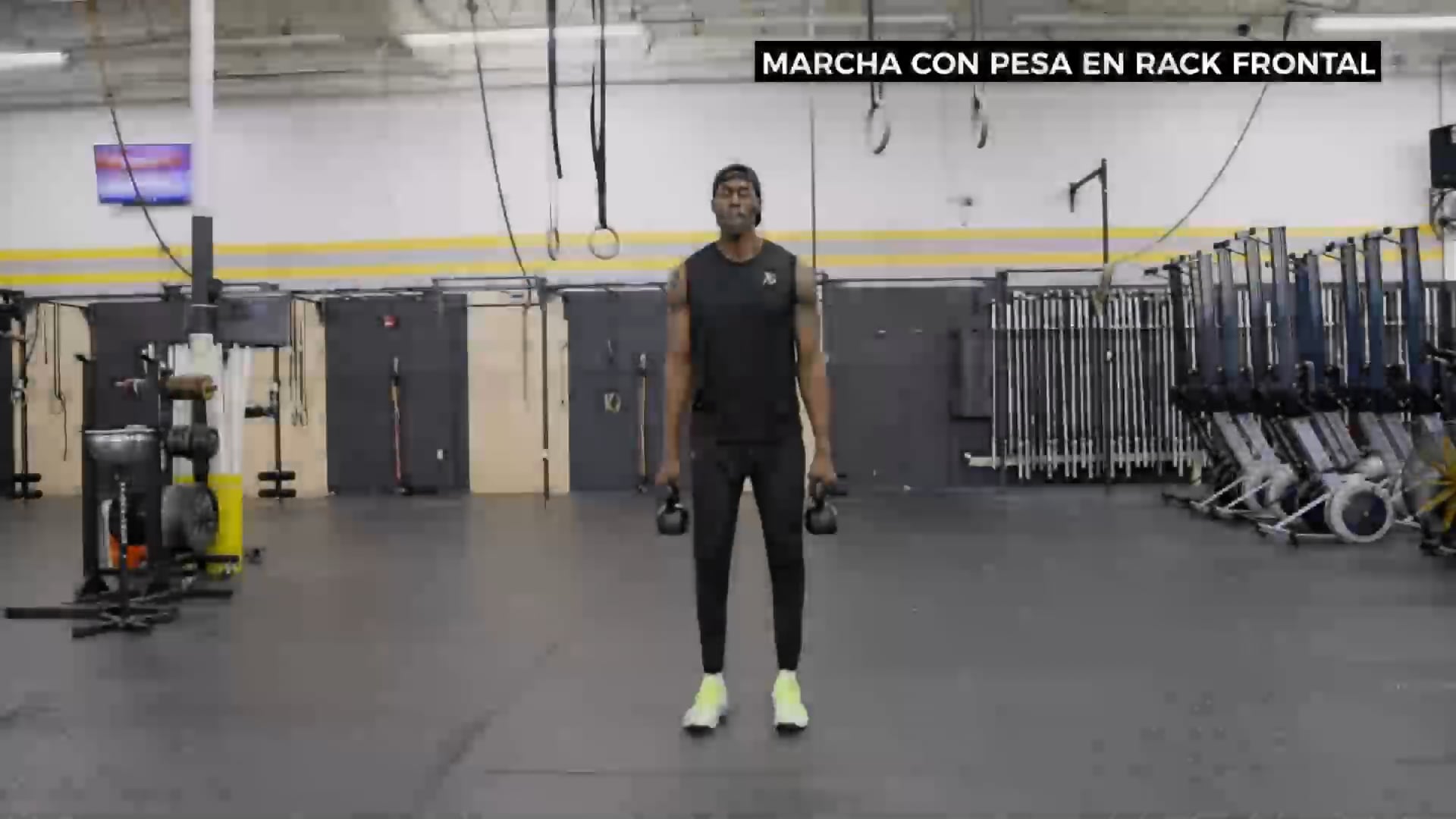 MARCHA CON PESA EN RACK FRONTAL