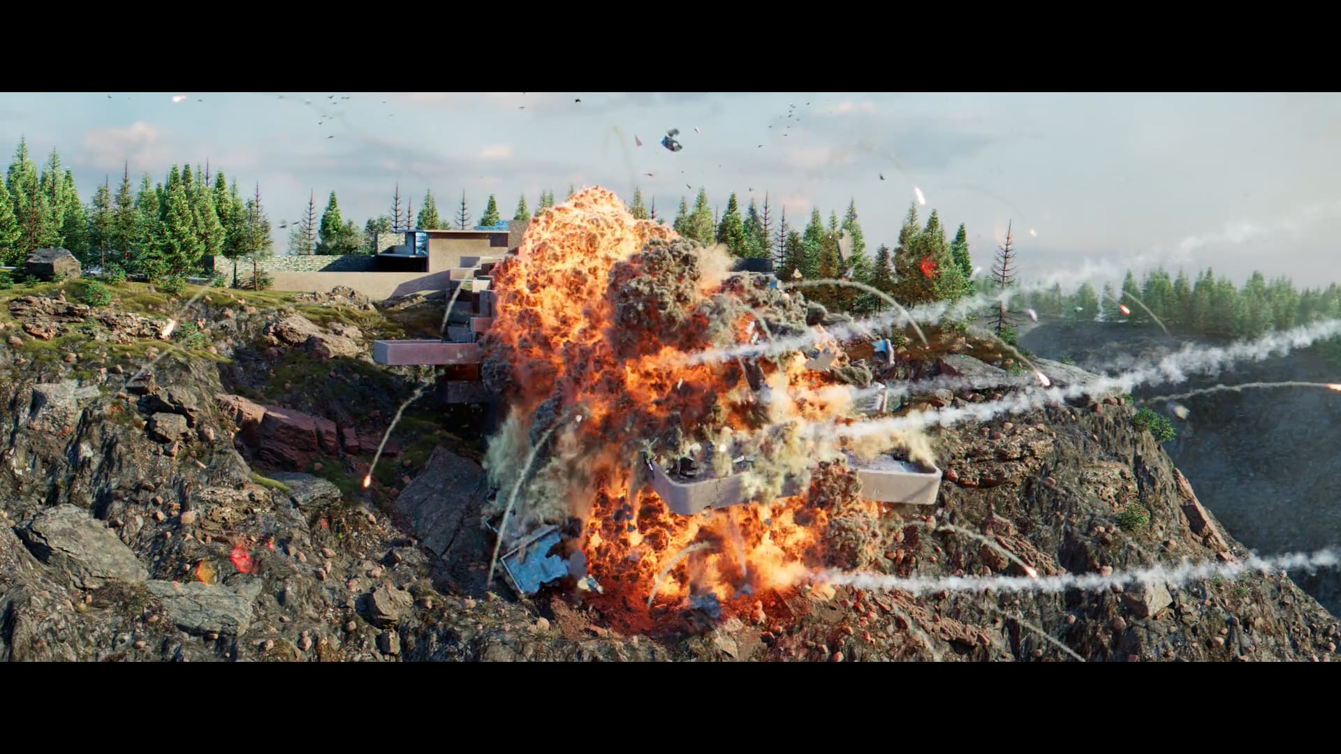 Houdini-explosion and fracture