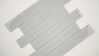 Oyster Gray 12x12 Subway Glass Tile