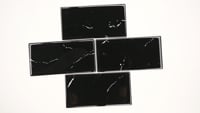 Nero Marquina 3x6 Glass Subway Tile
