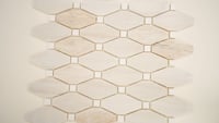 Angora Elongated Octagon Polished Marble Mosaic Tile