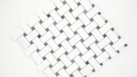 Azula Basketweave 12X12 Polished Marble Mosaic Tile