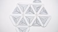 Carrara White Faceted 9X12 Polished Marble Mosaic Tile