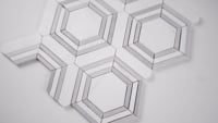 Georama Grigio 11X13 Hexagon Polished Marble Mosaic Tile