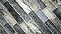 Grigio Lagoon Interlocking 12X12 8mm Glass Mosaic Tile
