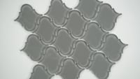 Pebble Arabesque 10.43X12.28 8mm Glossy Glass Mosaic Tile