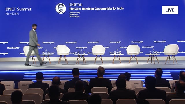 Watch "<h3>BNEF Talk: Net-Zero Transition Opportunities for India</h3>
Energy and climate scenarios for the transition to a low-carbon economy
Presented by Siddharth Shetty, India Analyst, BNEF"