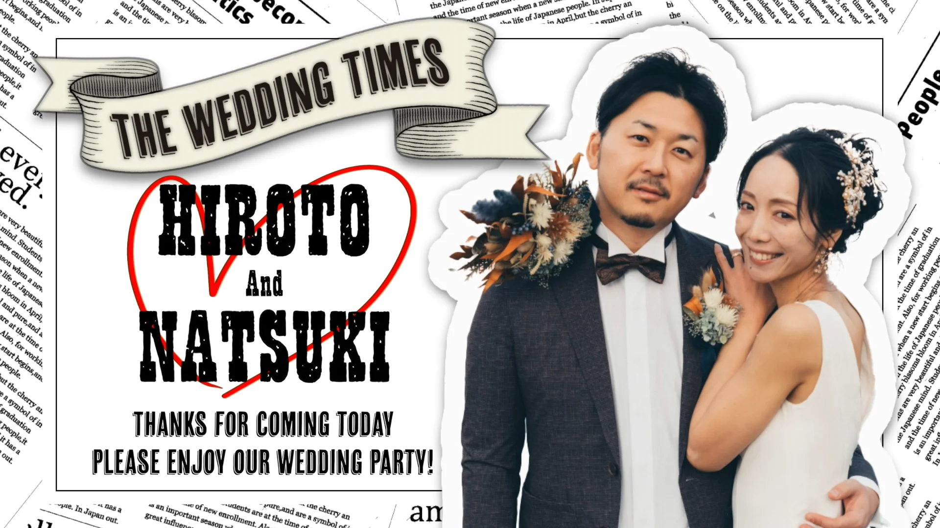 ★ウェディングムービーソフト★ Wedding Times｜何度でも見たくなる結婚式ムービー制作、プロフィール