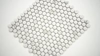 Carrara Penny Round Matte Porcelain Mosaic Tile