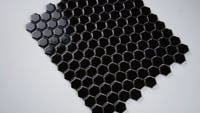 Retro Nero Hexagon 11X12 6mm Glossy Porcelain Mosaic Tile