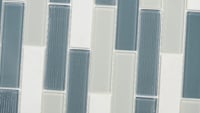 Colosseo Azul 1x4x4mm Brick Pattern Glass Mosaic Tile
