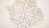 Athena Gold Geometrica 12X12 Honed Marble Mosaic Tile