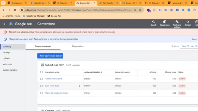 Tracking Einrichtung