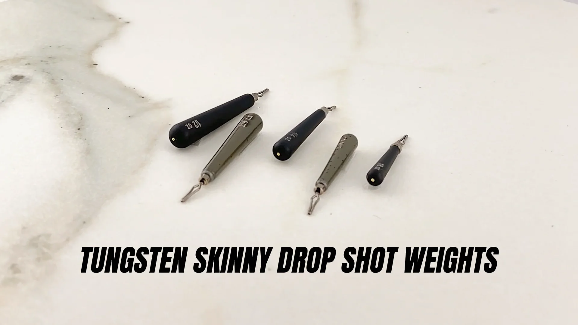 Departure Outdoors Tungsten Skinny - Drop Shot Weights - 5 Pack