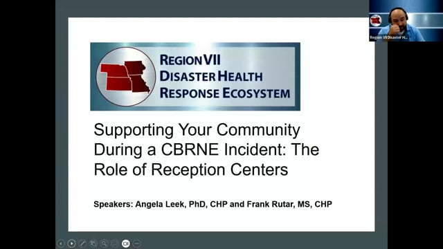 Supporting Your Community During a CBRNE Incident: The role of reception centers