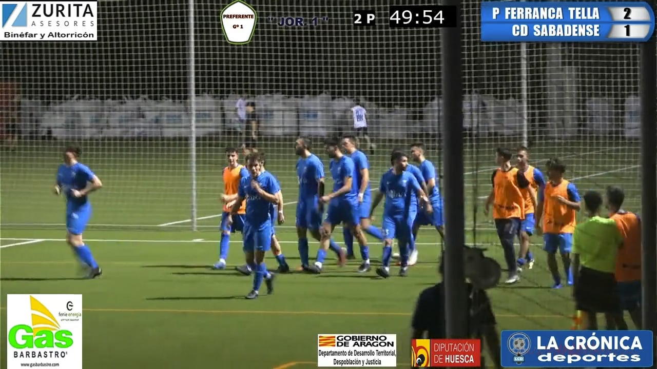 (RESUMEN Y GOLES) P. Ferranca Tella 3-1 CD Sadabense / Jor. 1 - Preferente Gr 1