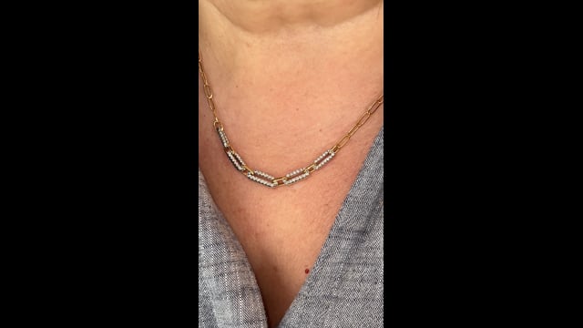 1.91 Brilliant Diamond Paperclip Chain Necklace in 18k – Filigree