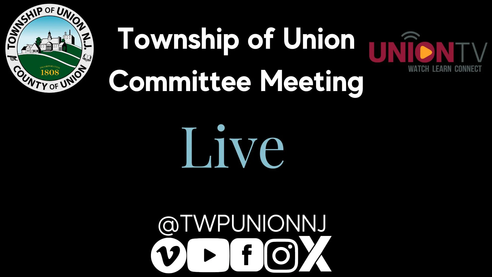 Township of union committee meeting september 24 2024