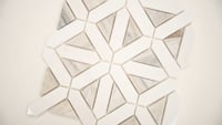 Angora Geometric Pattern 12X12 Polished Marble Mosaic Tile