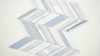 Harlow Chevron 11.55X12.48 Glass Stone Metal Blend Mosaic Tile