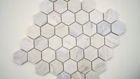 Angora 11.75X12 Hexagon Polished Marble Mosaic Tile