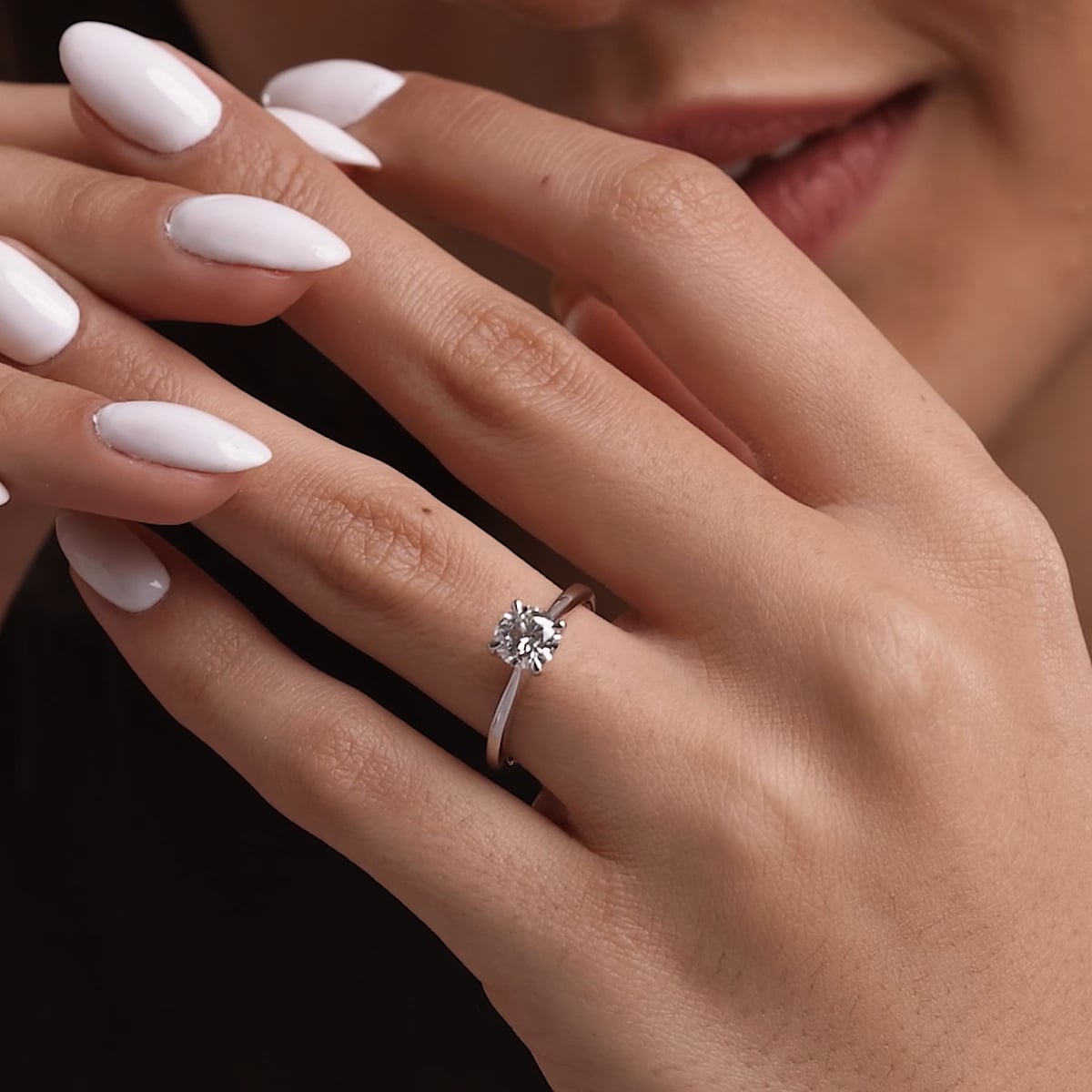 product video 2 for 1 ctw Round Lab Grown Diamond Petite Solitaire Engagement Ring