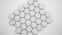 Eden Calacatta 2X2 Hexagon Matte Porcelain Mosaic Tile