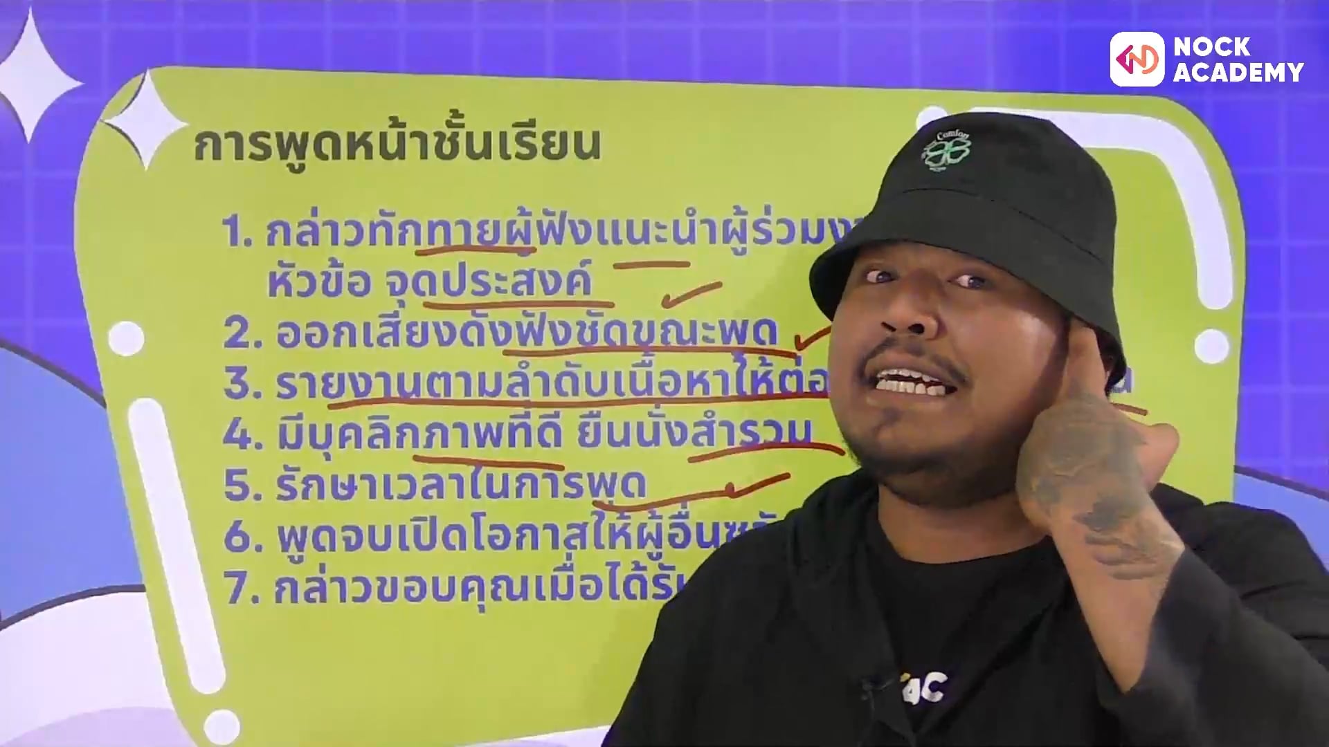 การพูดรายงานหน้าชั้นเรียน