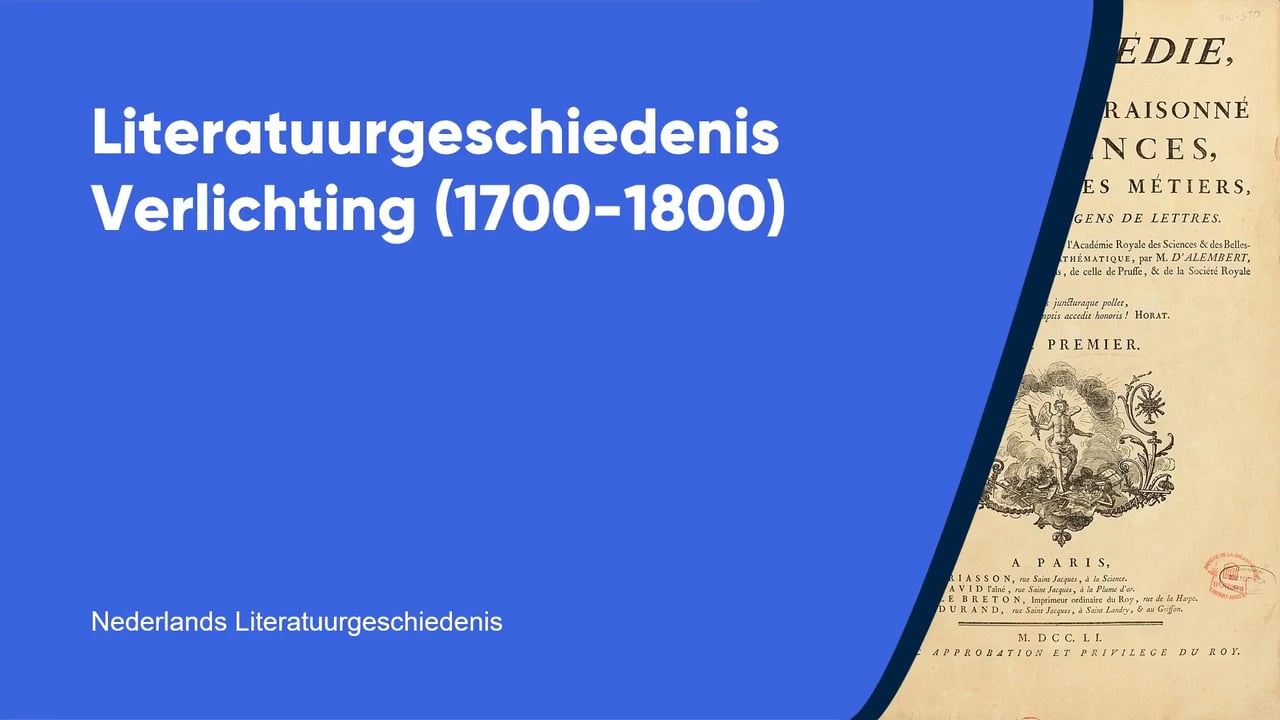 Literatuurgeschiedenis: Verlichting (1700-1800)