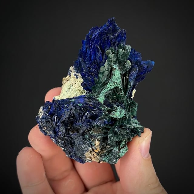 Azurite with Malachite (rare locality)