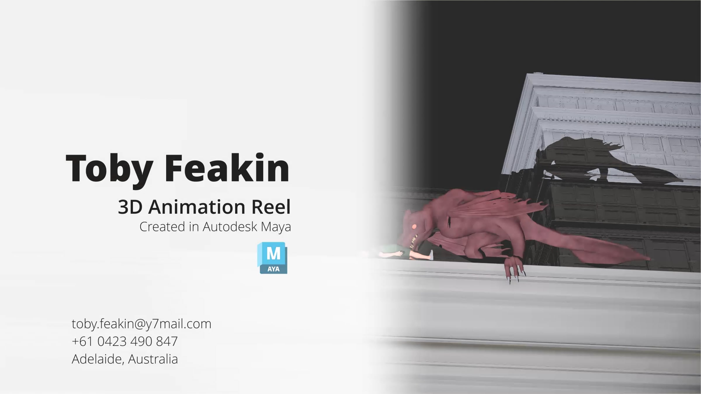 Toby Feakin 3D Animation Showreel Sep 2024 | Videos & Movies on Vimeo