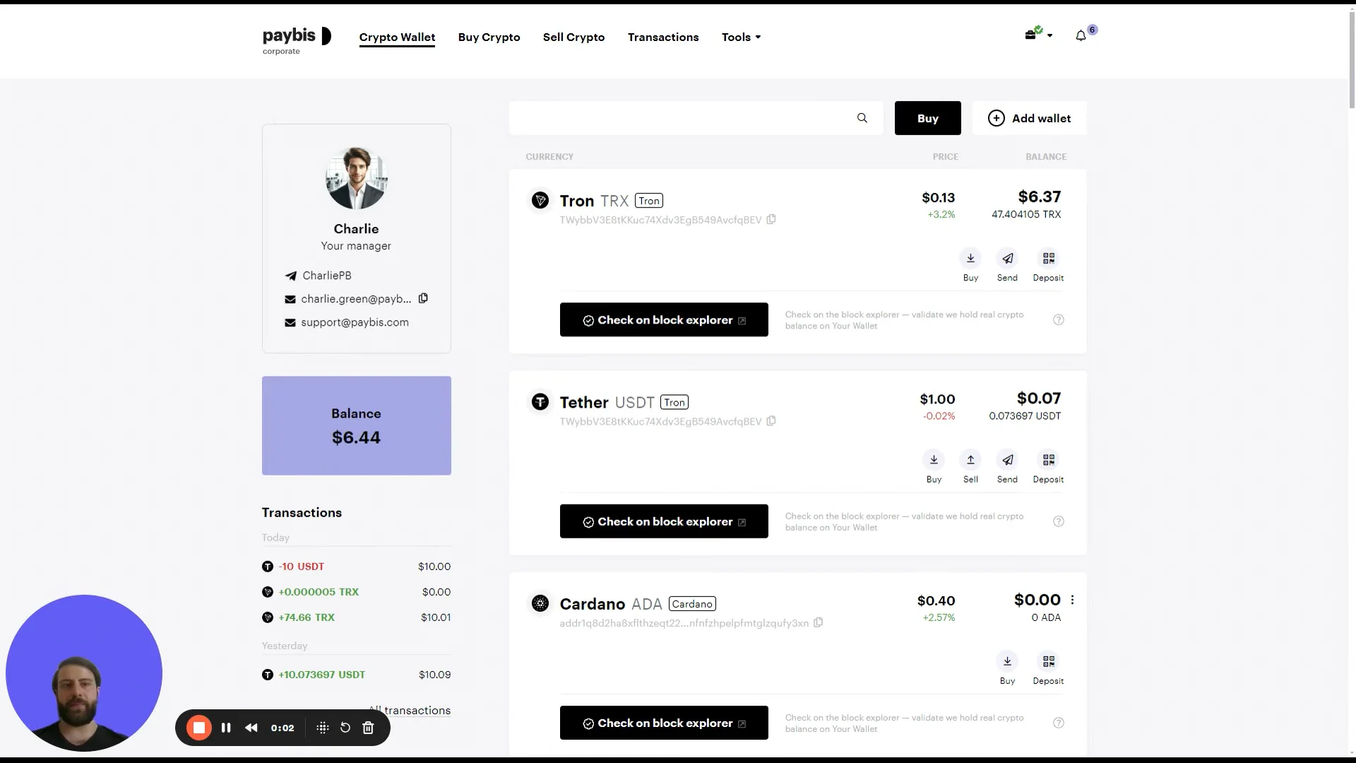 How to deposit cryptocurrency to your Paybis wallet? | Paybis guide by  George Matitaishvili