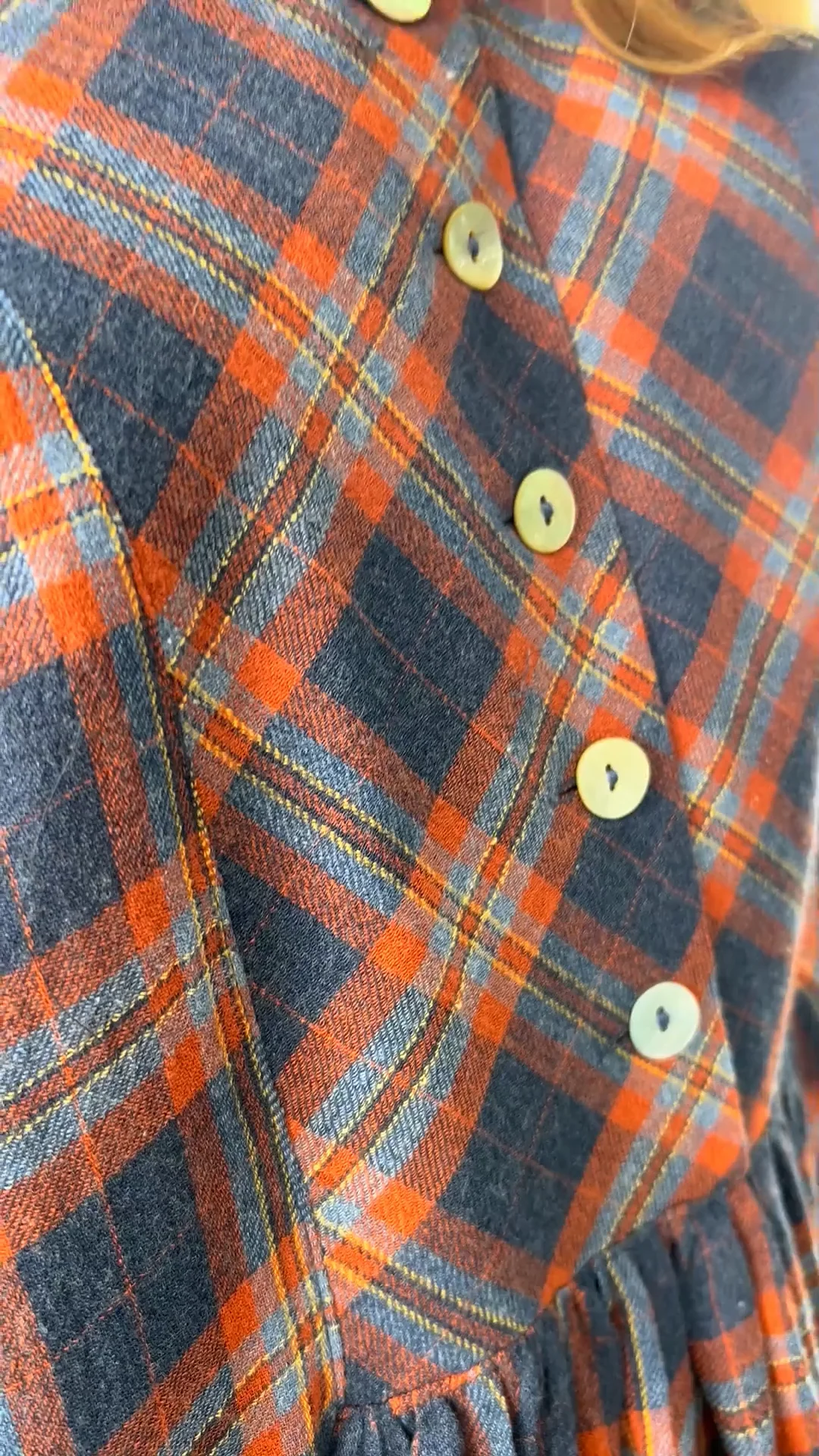 Dress with loose fit Checked winter dress McVerdi Wool