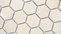 Sande Cream 2X2 Hexagon Matte Porcelain Mosaic Tile