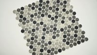 Urban Tapestry 12x12 Penny Round Glossy Glass Mosaic Tile