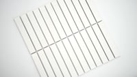 White Matte 12X12 Stacked Pattern Porcelain Mosaic Tile